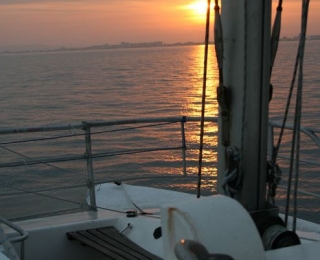 Sunset over the sea 